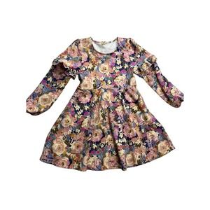 Finding‎ Foxtale Dress Kids 12 Multicolor Excellent Floral Ruffle Sleeve F24D197